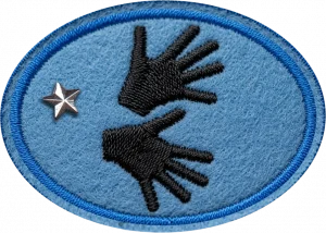 Insignia de la especialidad Auslan (Lenguaje de señas australiano) – Avanzado