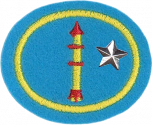 Insignia de la especialidad Cohetemodelismo – Avanzado