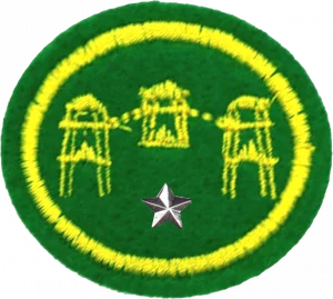 Insignia de la especialidad Construcciones rústicas – Avanzado