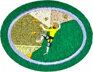 Insignia de la especialidad Escalada en el interior