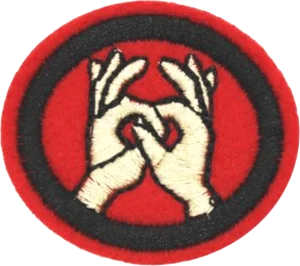 Insignia de la especialidad Intérprete de lenguaje de señas