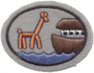 Insignia de la especialidad Noé y modelar globos